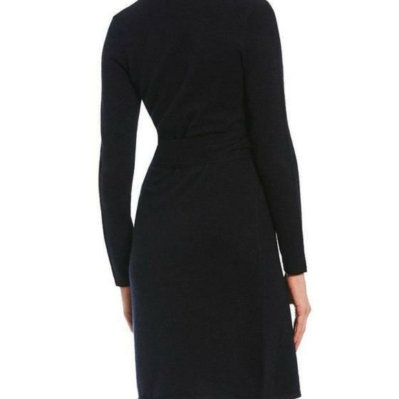 NWT Antonio Melani Cashmere Black TINA Wrap Casual Dress - Picture 3 of 4